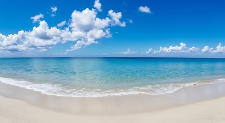 Obraz premium Azure Serenity: Coastal Panorama AI Generated