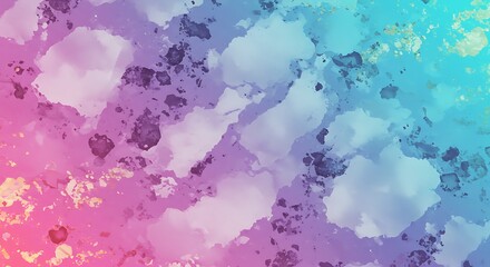 Fototapeta premium Pastel Dreamscape: Abstract Watercolor Texture AI Generated
