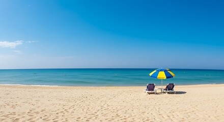 Azure Serenity: Beachside Escape AI Generated