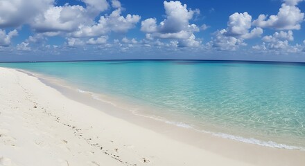 Fototapeta premium Azure Serenity: A Caribbean Beachscape AI Generated