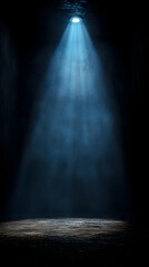 Obraz premium Dark Blue Spotlight 3D Background