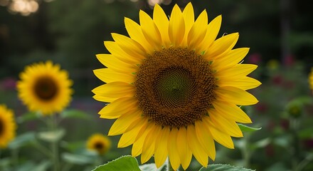 Golden Hour Sunflower: Nature's Radiance AI Generated