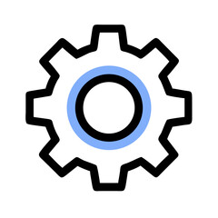 Gear Icon Representing Settings or Preferences Icon Design