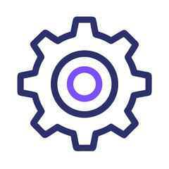Gear Icon Representing Settings or Preferences Icon Design