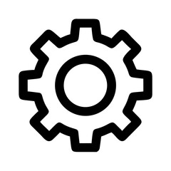 Gear Icon Representing Settings or Preferences Icon Design