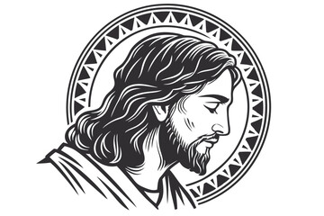 Ilustration of Jesus Christ vector art