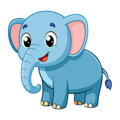 Obraz premium Cartoon elephant animation illustration
