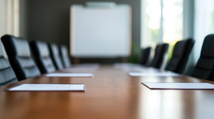 Recession strategies meeting modern conference room presentation overview bright environment professional viewpoint