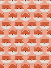 fox seamless pattern background Repeating Pattern