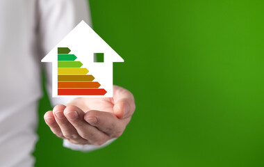 Housing energy efficiency rating. Energy with consumption bar