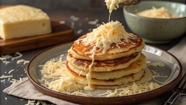 Delicious brambor ky topped with melted cheese ready to delight your taste buds