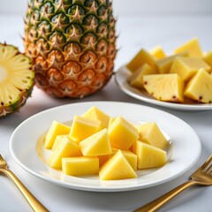Creative pineapple diced food