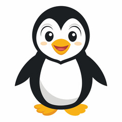 Obraz premium Cartoon smiling penguin animation