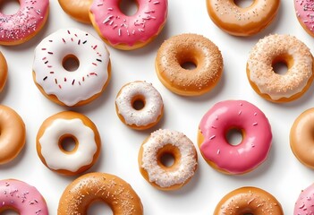 donuts isolated on white background