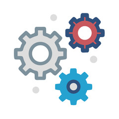 Gears Representing Process or System Settings Icon Design