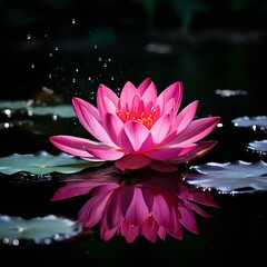 pink water lily