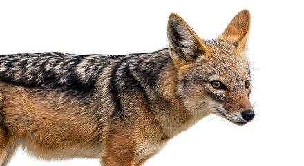 Obraz premium Black-backed Jackal Portrait: A Wildlife Close-Up AI Generated