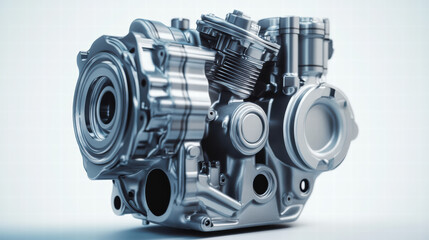 Mechanized Marvel: Close-up shot of an intricately engineered mechanical machine, illustrating its complexity and technological precision.