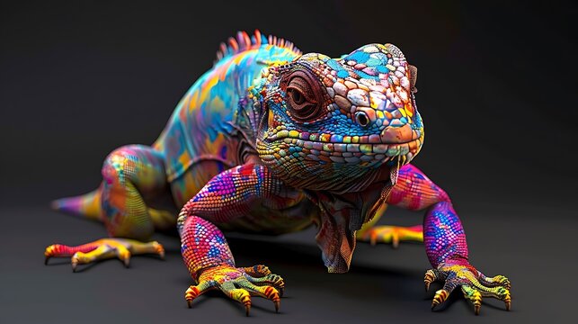 3D model of a multi-colored sapito paname&ntilde;o