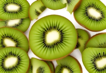 Ripe kiwi fruit isolated on white background