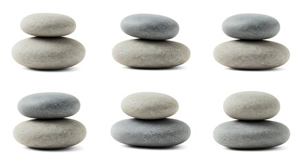 Fototapeta premium Balanced Grey Stones: A Studio Product Shot AI Generated