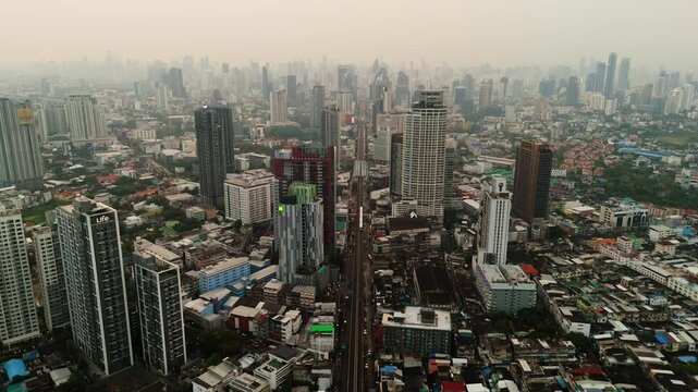 Breathtaking Drone Footage Over Bangkok Cityscape