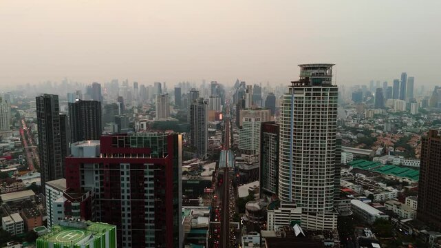 Stunning Aerial View of Bangkok, Thailand