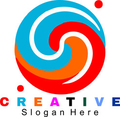 Creative Logo with creativity vector, graphic, icon, art, element and symbol. A imagination and modern simple logo design suitable for branding, business identity, and creative projects.