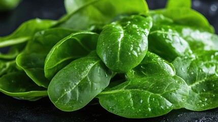 Fresh spinach leaves