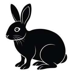 Obraz premium Rabbit vector silhouette Single collection 