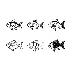 fish--vector on white background,Instant Digital Download.