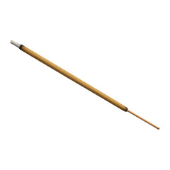 Isometric Rendering of a Single Lit Incense Stick