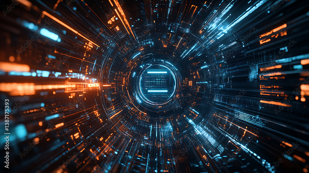 Poster an ai powered system optimizing cybersecurity by analyzing user behavior, network traffic, and secur
