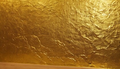 A gold leaf with a gold leaf with wall mockup,horizontal, no people, photography, copy space, backgrounds, concepts, elegance, 345