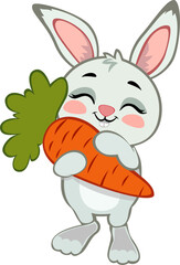 Obraz premium rabbit and carrot