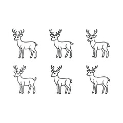 reindeer-vector. on white background,Instant Digital Download.