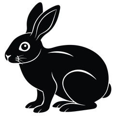 Obraz premium Rabbit vector silhouette Single collection 