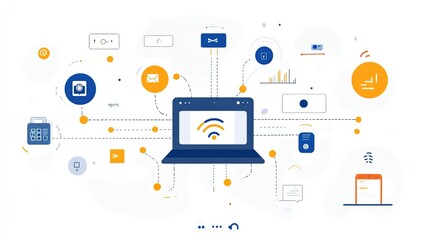 Laptop Network Connections, Diverse Applications, Wireless Connectivity