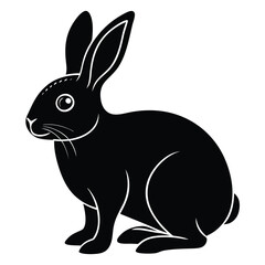Obraz premium Rabbit vector silhouette Single collection 