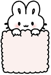 토끼 메모지 일러스트 스티커