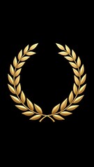 The symbol of glory of the golden laurel