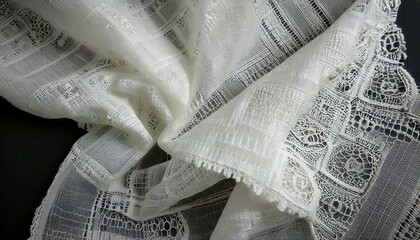 美しいレースの布のフォトジェニックな背景、バックグラウンド