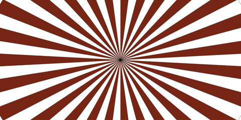 Fototapeta premium Vector Abstract maron white sun rays and sunburst backdrop background. sunbeam element spiral striped illustration sunray template wallpaper diagonal fabric radial summer sunshine explosion