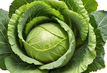 Fototapeta premium green cabbage isolated on white background