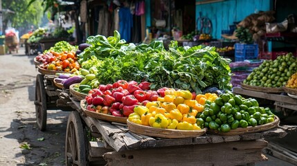 Colorful Fresh Market Produce