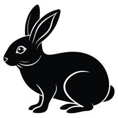 Obraz premium Rabbit vector silhouette Single collection 