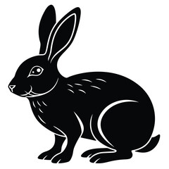 Obraz premium Rabbit vector silhouette Single collection 