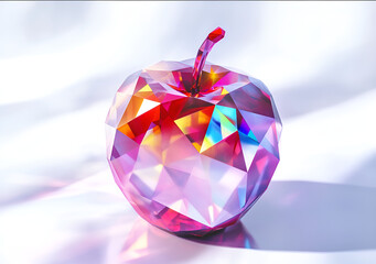 Crystal Apple Sculpture