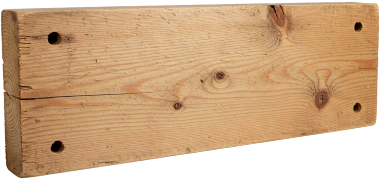 Light brown wood plank, showcasing natural wood grain texture isolated on a transparent background, ideal for rustic designs, png image, offering free space for text or logo