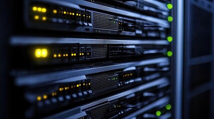 Server rack array in data center